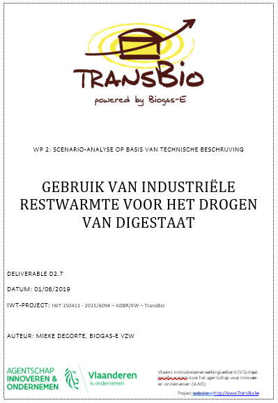 Gebruik van industriële restwarmte voor het drogen vandigestaat