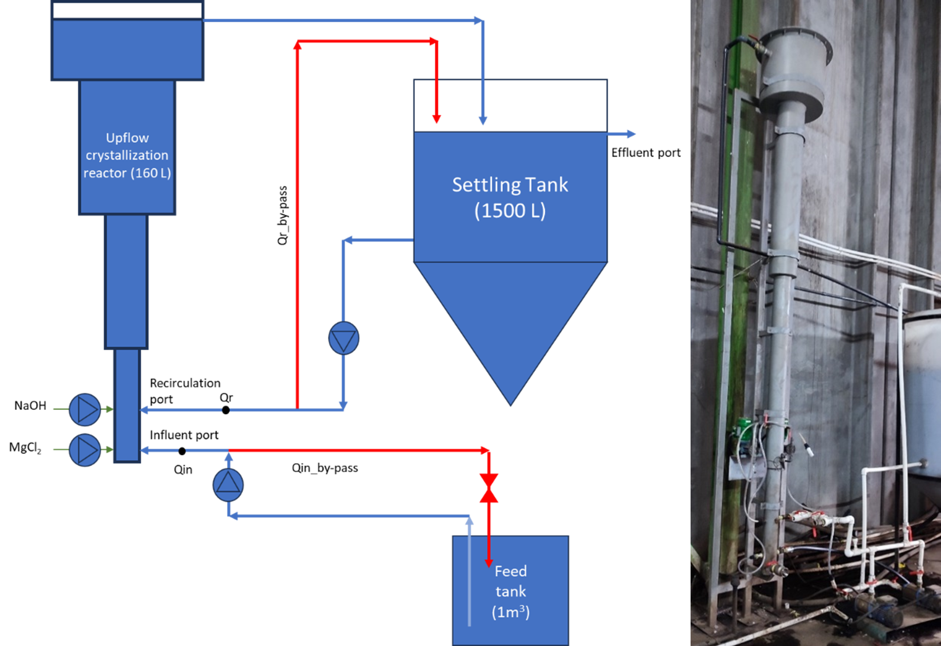 set up struvite crystallisation