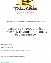 Gebruik van industriële restwarmte voor het drogen vandigestaat